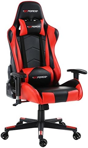 GTFORCE PRO FX RECLINING SPORTS RACING GAMING OFFICE DESK PC CAR FAUX LEATHER CHAIR (Red)