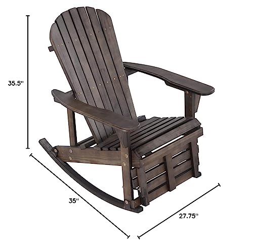 Wunlimited Sw2007Db-R Adirondack Rocking Chair, Dark Brown 27.75 X 35 X 35.5 #TOP2