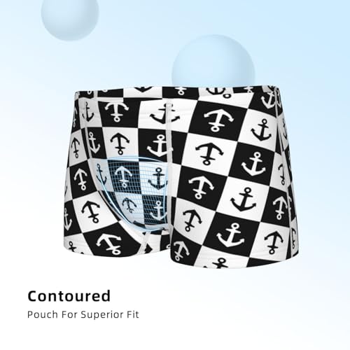 Boys' Cotton Boxer Brief Soft Underwear-Nautical Anchors14