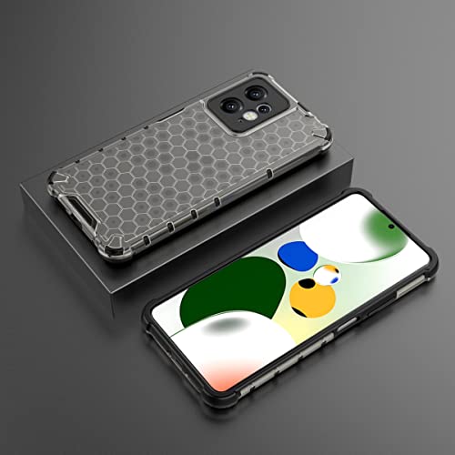 Image of for [ Mi Redmi Note 12 4G ] Back Case Cover | Polycarbonate Hard Case Honeycomb |Camera Protection| Back Case for [ Mi Redmi Note 12 4G ]- Black