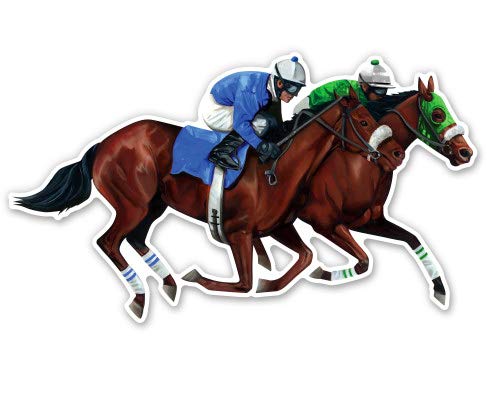 Jockey Horse Racing - Vinyl Sticker Waterproof Decal