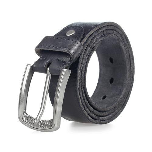 Ceinture cuir de vachette homme ajustable avec boucle ardillon en alliage solide