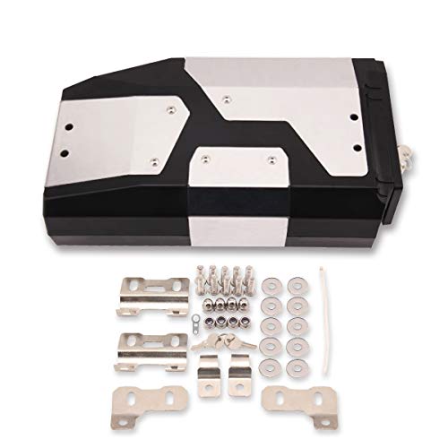 Caixa lateral de motocicleta caixa de ferramentas de aço inoxidável capa lateral à prova d'água par