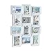 Produktbild Relaxdays Bilderrahmen für 12 Fotos, Galerierahmen für Collagen, Mehrfachbilderrahmen, HBT: 60,5 x 47,5 x 3,5 cm, weiß
