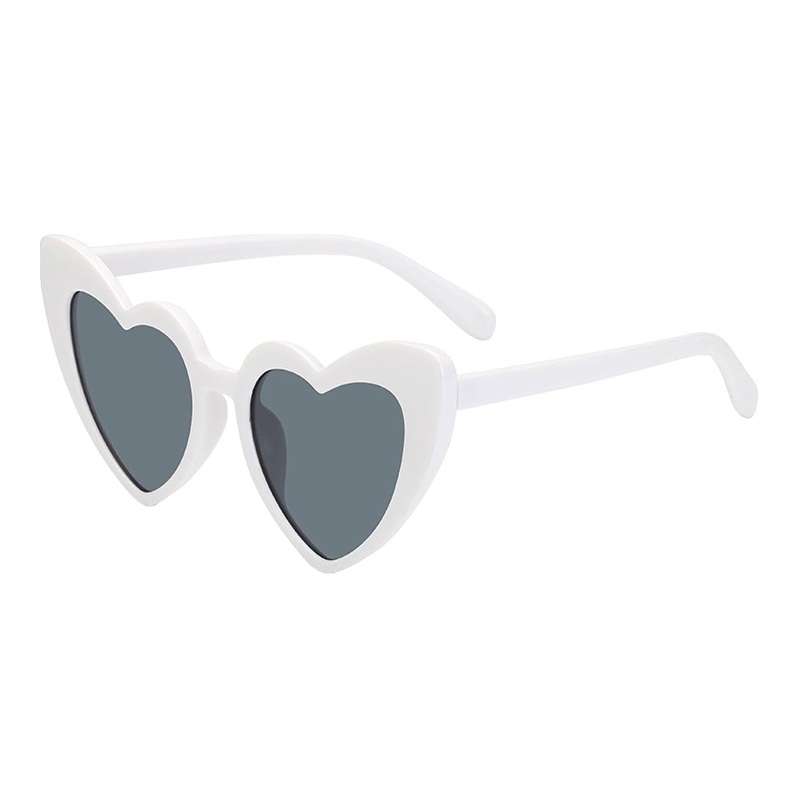 Heart Sunglasses Lightweight Creative Eyewear for Traveling Holiday Vacation White Frame|Clothing, Shoes & Accessories | Womens Accessories | Sunglasses & Fashion Eyewear |1 Sunglasses-image-27