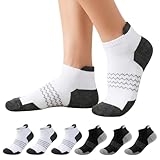 Briyat Socken Damen 35-38 Sneaker Socken Damen Rutschfest Baumwolle Kurze Atmungsaktive 2 Farben