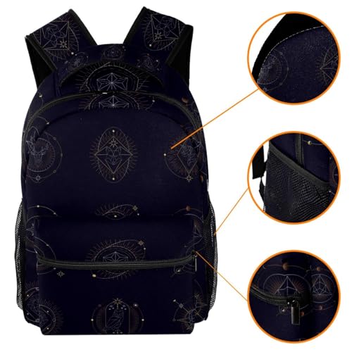 Sac à dos d'école géométrique multicolore pour ados et enfants | 40cm