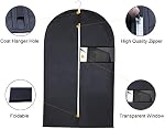 5 Pack Garment Bags for Hanging Clothes, 40 Inch Suit Bags with Zipper and Clear Window for Travel and Clothes Storage, Breathable Garment Covers for Suits Coats Uniforms Shirts