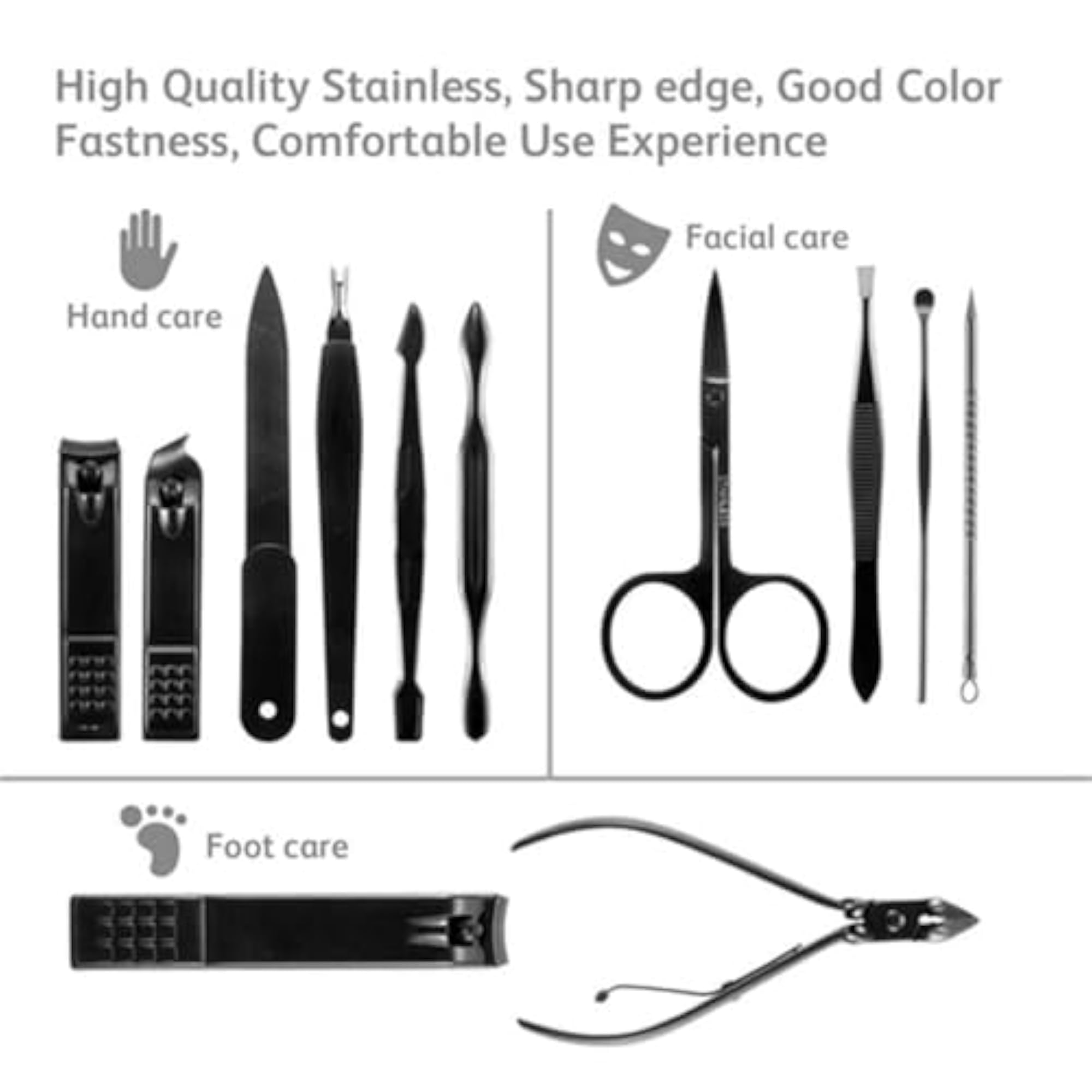 Essentials Stainless Steel Manicure Set with Travel Case