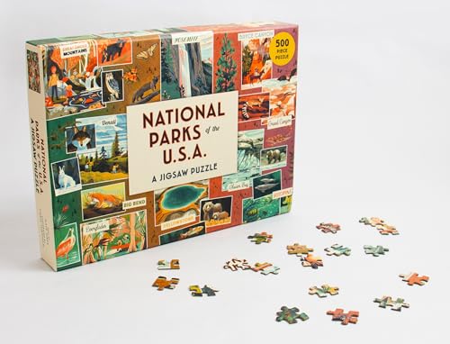 National Parks of the USA A Jigsaw Puzzle: 500 Piece Puzzle, Earthtones, 37 × 47.5 cm / 14.5 × 18.75 in - Image 3