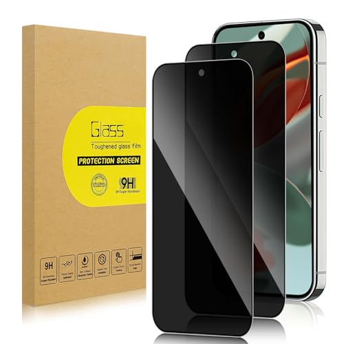 Lokyoo 2 Pack Privacy Screen Protector for Google Pixel 9 Pro XL 6.8 inch [Anti-Spy Tempered Glass] [Fingerprint Unlock Support] Anti-Scratch Bubble-Free Easy Install 9H Protective Glass