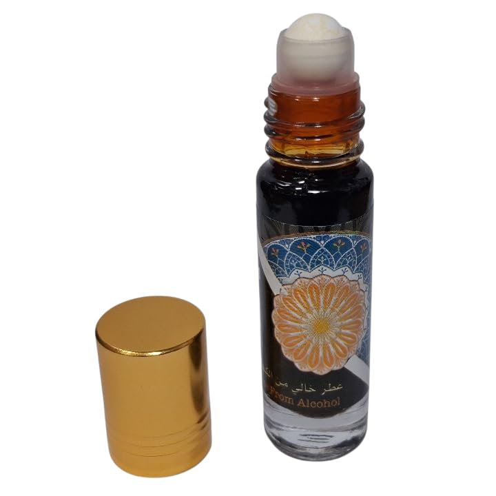 Musk Negro Intenso Roll-On, Perfume Árabe para Hombre, 6 ml