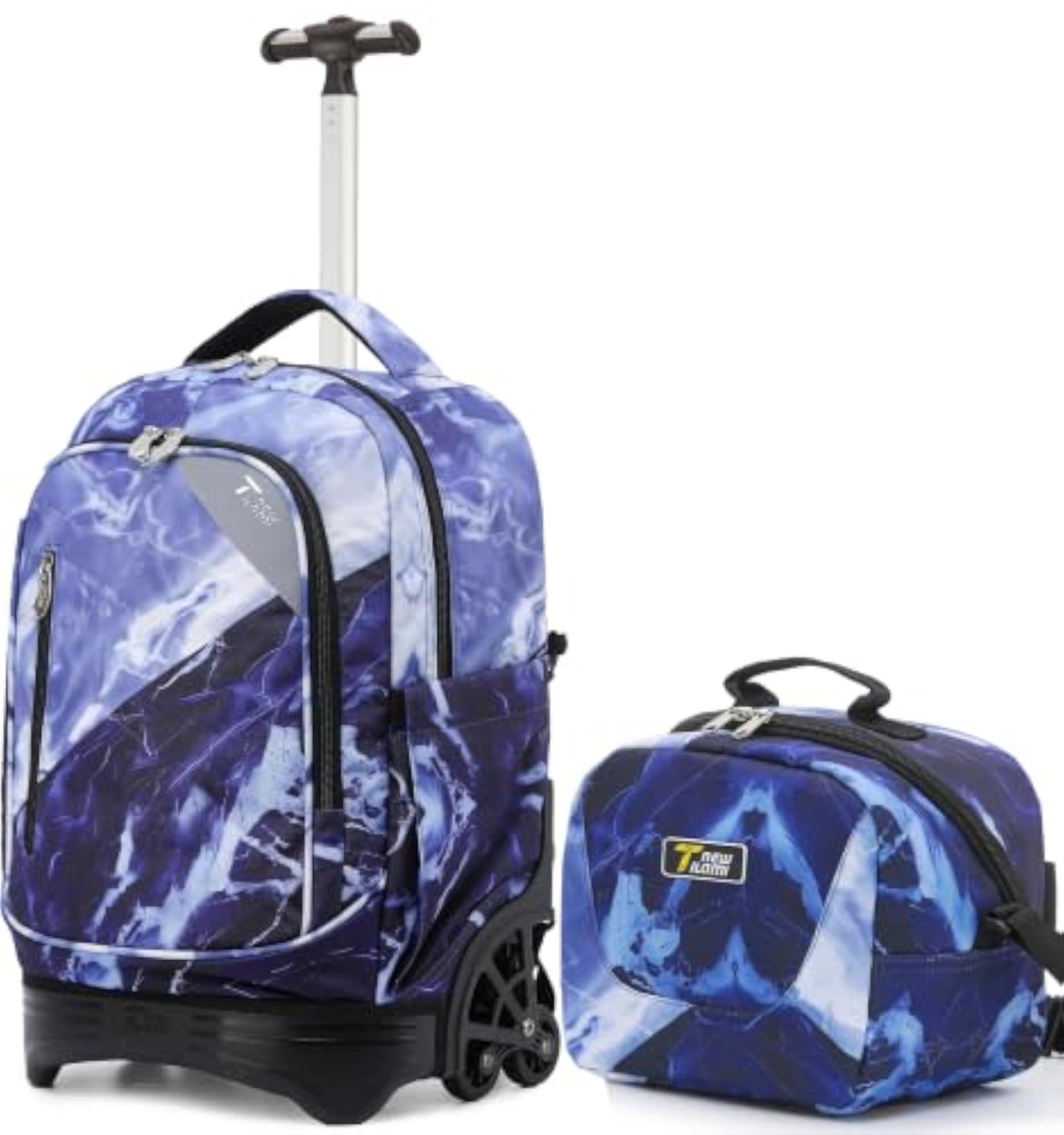 18 Inch Rolling Backpack with Lunch Bag for School