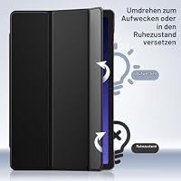 Hülle für Samsung Galaxy Tab S10 Plus/Tab S9 Plus 12,4 Zoll,Schwarz – Ansicht 5