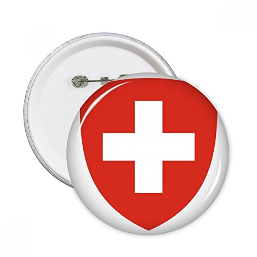 Badge national suisse rond le cadeau idéal en lot de 5 pièces