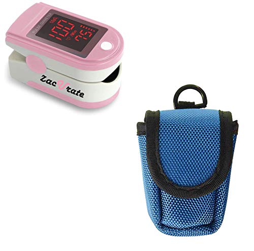 Zacurate Pro Series 500DL Fingertip Pulse Oximeter and Oximeter Carrying Case Bundle