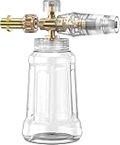 DANCINGBOAR Cañón de Espuma para Karcher, 1L Ajustable Lanza de Espuma de Nieve Boquilla de Pulverización Botella para Karcher Series K2 K3 K4 K5 K6 K7 Pistola de Lavadora a Presión Lavado de Coches