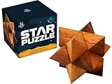 BSIRI Adults Games Gifts Wooden Star Cube Puzzle Game Brain Teasers of The Logic Games for Kids and Teen to Challenge Puzzles for Fun Entertaining Things and Educational Tools of Parents
