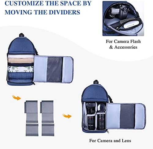 G-raphy Camera Sling Backpack 10‘’ x 6‘’ x 18 ‘’Camera Bag DSLR SLR Camera Backpack Waterproof for Photography, Travel,Hike and Cycling (Blue) 5 G-raphy Camera Sling Backpack 10‘’ x 6‘’ x 18 ‘’Camera Bag DSLR SLR Camera Backpack Waterproof for Photography, Travel,Hike and Cycling (Blue)