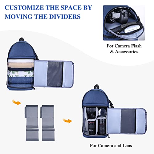 BAIGIO Kameratasche Wasserdicht Kamera Sling Rucksack Spiegelreflexkamera Schultertasche für DSLR SLR Kamera Objektiv… – Bild 5