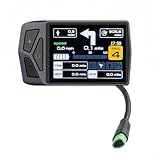 ZYNCUE Pantalla LCD de bicicleta eléctrica, para Bafang EB02, para Bafang Motor M200 M300 M400 M500 M620 con sistema de navegación IP67 impermeable Ebike medidor de pantalla de computadora
