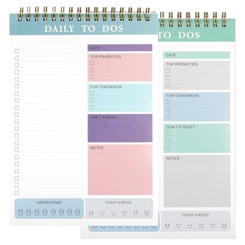JIANTA To Do List Notebook, 2 Pack Daily Planner Notepad Undated,...