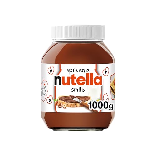 Nutella Hazelnut Chocolate Spread 1kg, Family Portion for Breakfast, Pancakes, Party Food, Unique Recipe and an Unmistakable Taste