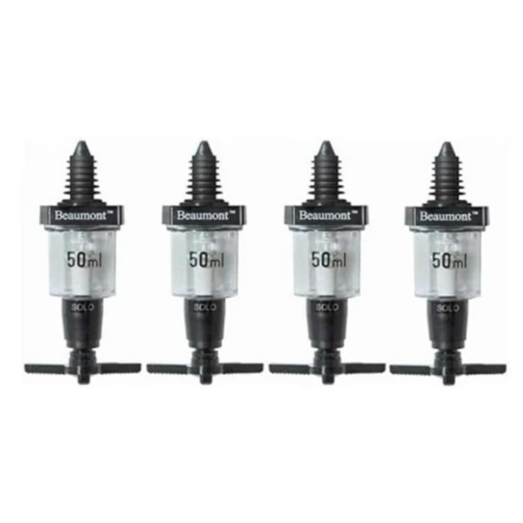We Can Source It Ltd - 4 x Solo Bar Optic Measure for Spirits - 50ml CE Stamped Measure - for Cocktails and Drinks - Use in Commercial and Home Bars