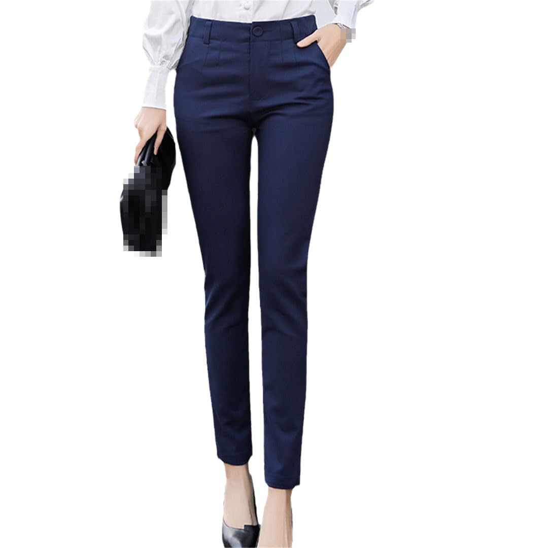 Ownwfeat Pantalones De Vestir De Trabajo para Mujer Pantalones De Bolsillo Formales De Oficina Pantalones De Negocios