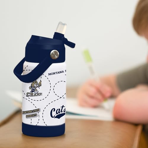 Image of Logo Brands NCAA Mascot Stainless-Steel Kids Bottle -Soft Silicone Mouthpiece, Easy To Carry, Kid-Friendly Design- Great For School & On-The-Go
