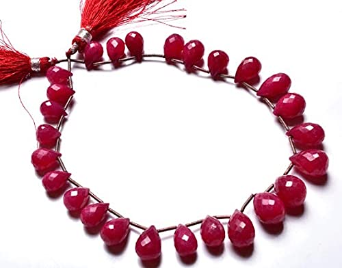 Rubis teinté briolettes en gouttes de 10-13mm pour façonner un cadeau d'exception