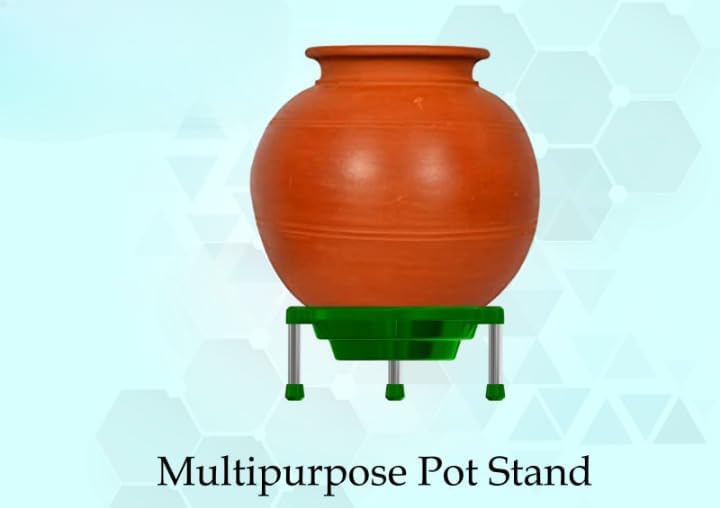 Image of Matka Stand | Summer Water Pot Stand | Multipurpose Flower Gamla Pot for Balcony, Home, Garden Decor | Plant Pot | Matki Stand for Home & Kitchen (Brown)(Pack of 1)