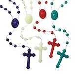 Religious Gifts Moulded Acrylic Prayer Bead Our Lady of Guadalupe Rosary, 100 Pack, Assorted Color