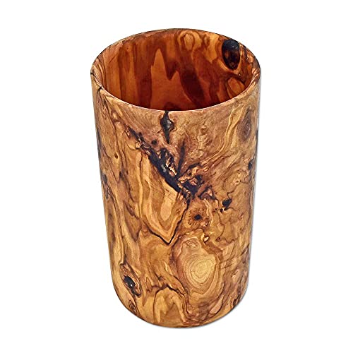 D.O.M. Utensilienbecher RUND aus Olivenholz 17 cm