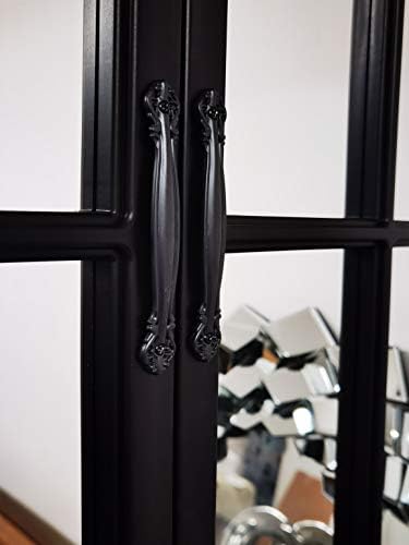 Biznest 72X65Cm New Shape Window Style Wall Mirror Simply Stylish Decor Mirror White Wall Window Mirror (Black)