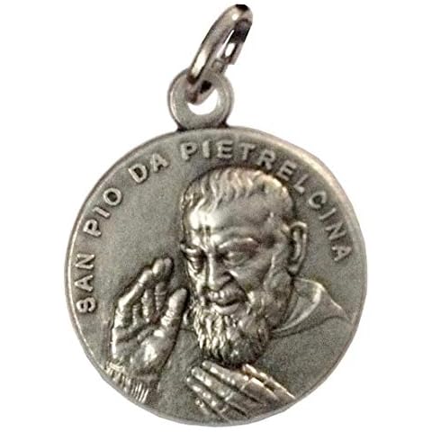 SAINT PIO FROM PIETRELCINA ( PADRE PIO ) MEDAL - Made in HIGH RELIEF - 100% MADE IN ITALY Cover