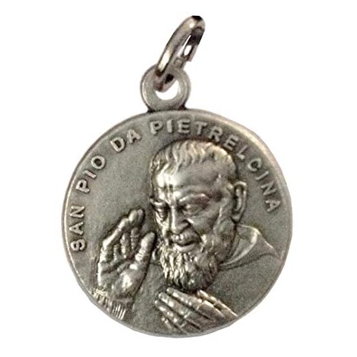 925 sterling silver helgon från PIETRELCINA (PADRE PIO) MEDAL – Tillverkad i hög kvalitet – 100 % tillverkad i Italien