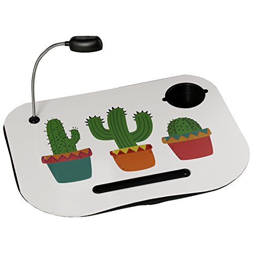 DRW Bandeja Ordenador Acolchada con luz led 47x37 cm (Cactus)