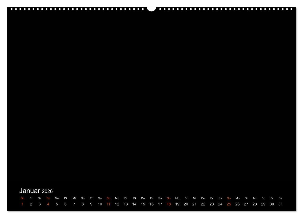 Bastelkalender - Schwarz (Wandkalender 2026 DIN A2 quer), CALVENDO Monatskalender: Kalender zum selber gestalten (CALVENDO Hobbys)