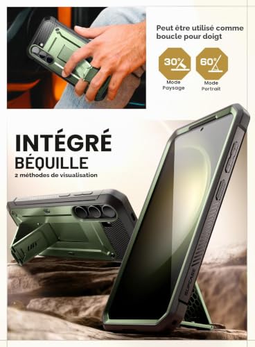 Coque Samsung S24 SUPCASE Guldan antichoc intégrale avec clip