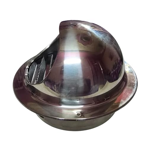 Image of 6-Inch Stainless Steel Dome Cowl Cover for Chimney /Exhaust /Vent Pipe - Anti-Pest Rain Guard Cap for Duct Outlet | Round Air Vent Cap | Fan Duct Cover for Kitchen /Bathroom (6-Iinch Steel Cap)