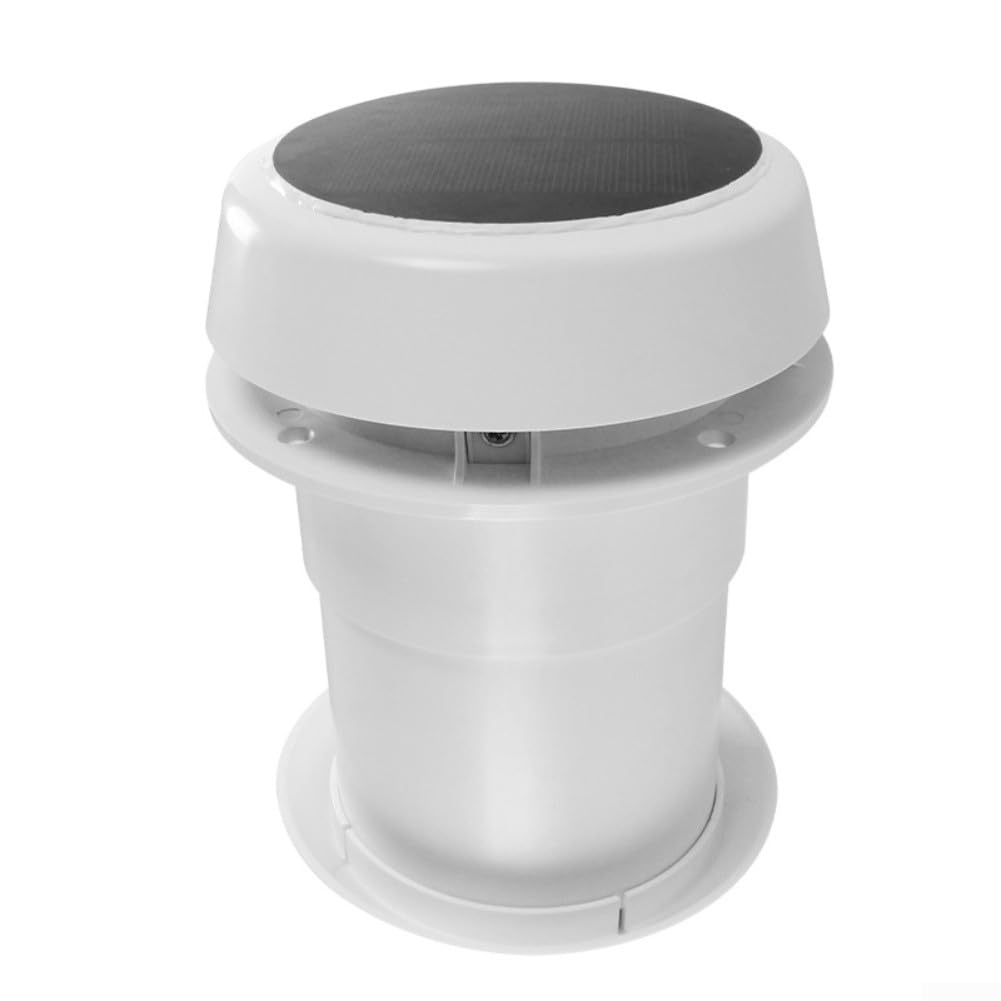 Ventilatore di scarico a fungo da tetto alimentato a energia solare, 12 V, per camper e rimorchi, fornisce un funzionamento silenzioso e una circolazione continua dell'aria