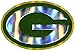 FANMATS NFL Green Bay Packers Die Cut Color Automobile Emblem, Team Color