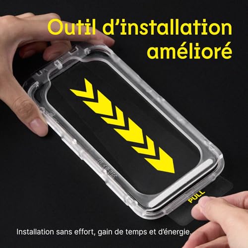 Verre trempé 9H RhinoShield iPhone 15 Pro Max protection écran 3D