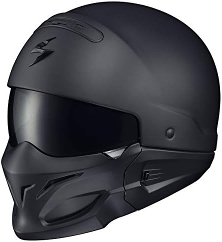 ScorpionEXO Covert Open Face Half Shell 3/4 Mode Motorcycle Helmet Dot Approved Solid Adult Unisex (Matte Black - Medium)