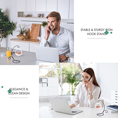 Kenning 16 Pack 9" H Ornament Display Stand Iron Hanging Stand Rack Holder For Hanging Plants Glass Ball Ornament Holder Stand Hanging Air Plant Terrarium For Wedding Christmas Ornament Home Party #TOP5