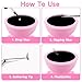 G2PLUS 100PCS Pink Disposable Plastic Nail Art Tattoo Glue Rings Holder Eyelash Extension Rings Adhesive Pigment Holders Finger Hand Beauty Tools (Pink)