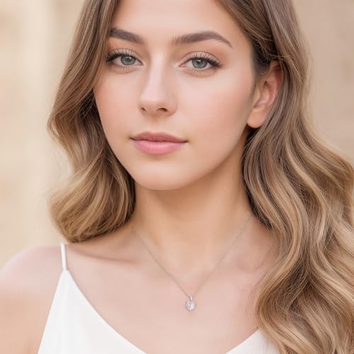 SUNFEEL 925 Sterling Silver Heart Necklace, Dainty Heart Shape Cubic Zirconia Necklaces for Women Trendy Jewelry Gifts for Mom Wife Girlfriend Bridesmaids for Wedding Prom Anniversary Birthday2