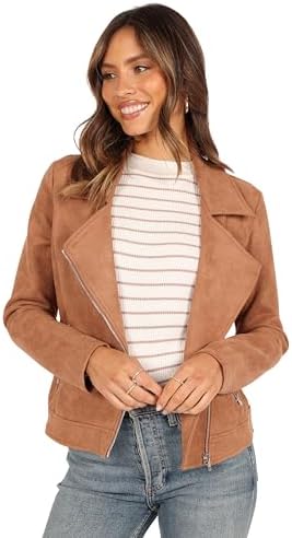 Petal & Pup Women's Spencer Faux Suede Moto Jacket image 3