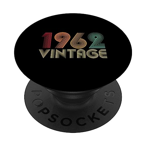 Regalo de 61 cumpleaños 61 años hombres mujeres retro vintage 1962 PopSockets PopGrip Intercambiable